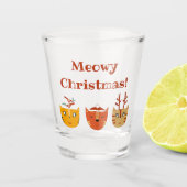 Verre A Shot Noël drôle de chat (Devant)