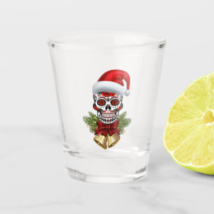 Verre A Shot Noël Père Noël Jour Du Crâne Sugar Morts
