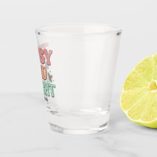 Verre A Shot Noël personnalisé Tipsy et brillant rétro (Droite)