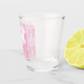 Verre A Shot Noël rose et blanc Joie Reindeer (Droite)