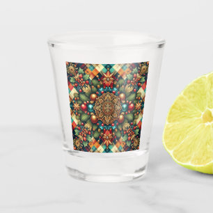 Verre A Shot Noël vintage/classique coloré