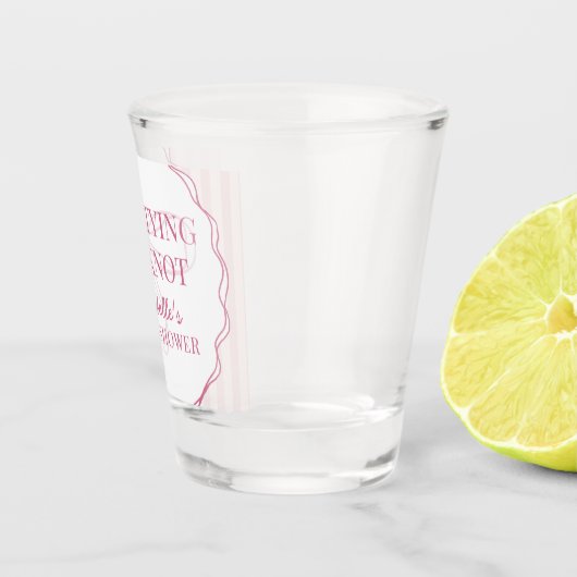 Verre A Shot Nœud Coquette Rose Faveur de Mariage Pastel (Droite)