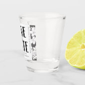 Verre A Shot Noir & Blanc Calligraphie Mariage Enregistrer la d (Droite)