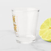 Verre A Shot Noir & Blanc Gold Script Wedding Enregistrer la da (Droite)
