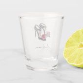 Verre A Shot Noir Bourgogne Rouge Haut talons (Dos)