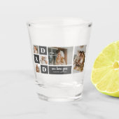 Verre A Shot Noir moderne | Photo Collage | Papa Meilleur cadea (Devant)