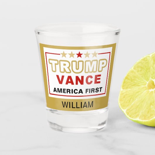 Verre A Shot Nom, 2025 Trump-Vance L'âge d'or (Devant)