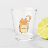 Verre A Shot Nom d'ajout de chat de dessin (Devant)