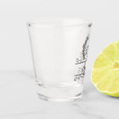 Verre A Shot Nom de famille personnalisé monogramme (Gauche)