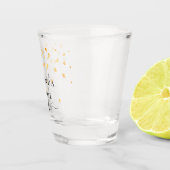 Verre A Shot Nom de la future mariée avec paillettes de cœurs d (Droite)