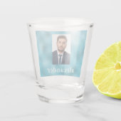 Verre A Shot Nom de la photo de l'océan bleu (Dos)