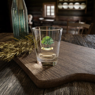 Verre A Shot Nom de l'arbre de réunion de famille Keepsaké pers
