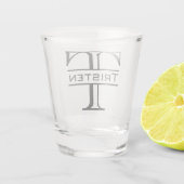 Verre A Shot Nom de monogramme classique initiales personnalisé (Dos)