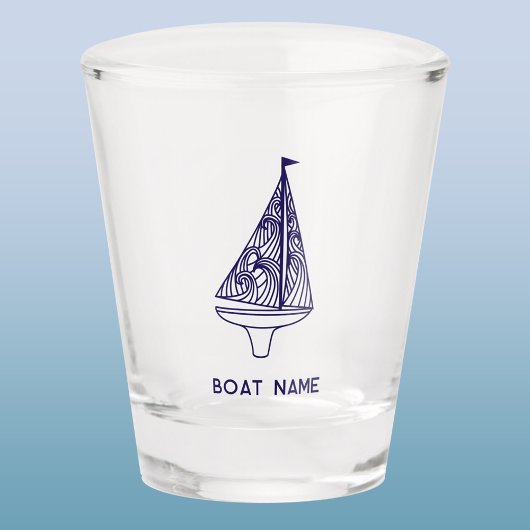 Verre A Shot Nom du bateau personnalisé