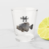 Verre A Shot Nom du monogramme Crappie Fishing Men Sports Extér (Devant)