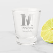 Verre A Shot Nom du monogramme de la servante (Dos)