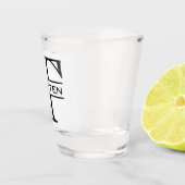 Verre A Shot Nom du monogramme Initiales classiques Personnalis (Droite)
