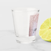 Verre A Shot Nom en écriture manuscrite avec monogramme paillet (Gauche)