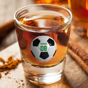 Verre A Shot Nom et numéro de football personnalisés