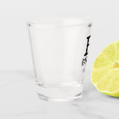 Verre A Shot Nom Famille Typographie Simple Texte Monogramme No (Gauche)