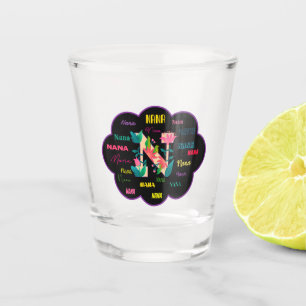 Verre A Shot Nom floral Nana