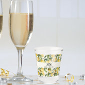 Verre A Shot Nom initial du monogramme citron