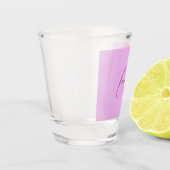 Verre A Shot Nom Monogramme Lettre initiale Orchid & Lilac (Gauche)