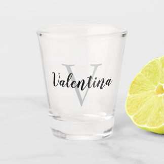 Verre A Shot Nom monogramme simple