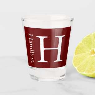 Verre A Shot Nom monogramme simple Personnalisé