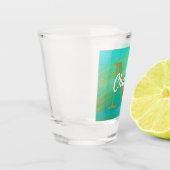 Verre A Shot Nom monogramme simple Personnalisé (Gauche)