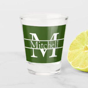 Verre A Shot Nom monogramme simple Personnalisé