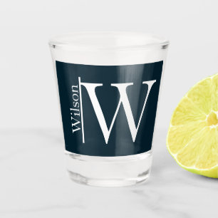 Verre A Shot Nom monogramme simple Personnalisé