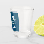 Verre A Shot Nom monogramme simple Personnalisé (Droite)