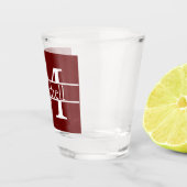 Verre A Shot Nom monogramme simple Personnalisé (Droite)