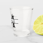 Verre A Shot Nom monogramme simple Personnalisé (Droite)