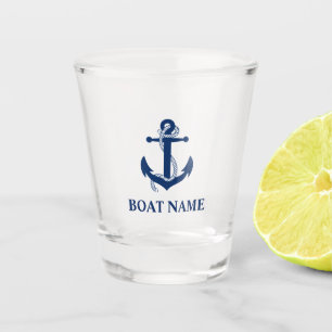Verre A Shot Nom nautique de bateau de corde d'Ancre