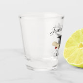 Verre A Shot Nom personnalisé Cap d'obtention du diplôme et cla (Gauche)