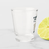 Verre A Shot Nom personnalisé Cool Llama shotglass (Gauche)