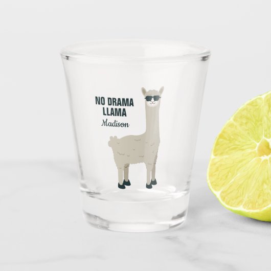 Verre A Shot Nom personnalisé Cool Llama shotglass (Devant)