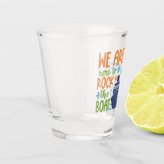 Verre A Shot Nom personnalisé / Croisière texte (Gauche)