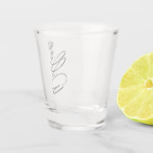 Verre A Shot Nom personnalisé du script moderne (Dos)