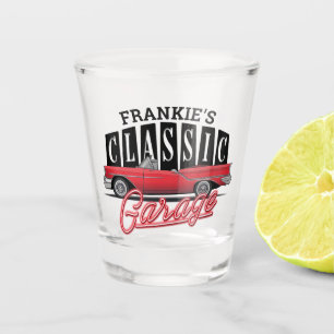 Verre A Shot Nom personnalisé Faux Neon Garage de voiture class