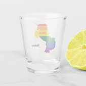 Verre A Shot Nom personnalisé Gay Unicorn (Dos)