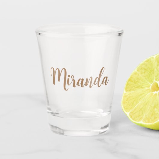 Verre A Shot Nom personnalisé Gold Personnalisé (Devant)