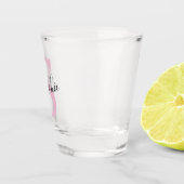 Verre A Shot Nom personnalisé moderne Monogramme rose (Droite)