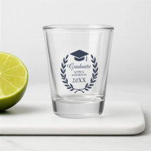 Nom personnalisé Navy Blue Grad Party Premium Souv