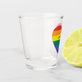 Verre A Shot Nom personnalisé Rainbow Heart (Gauche)