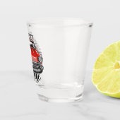 Verre A Shot NOM personnalisé Retro Red Classic Car Garage (Droite)