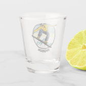 Verre A Shot Nom personnalisé SNOWBOARDER (Dos)