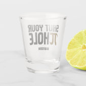 Verre A Shot Nom personnalisé "Trou à secteurs" (Dos)